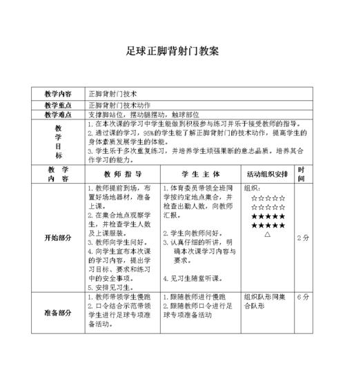 踢足球训练方法和技巧的全面指南（提升你的足球水平并成为一名优秀的球员）